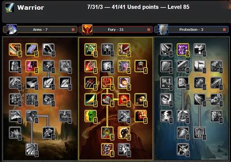 Here is a sample of what a proper Warrior talent build might look like. . Fury warrior pvp talents